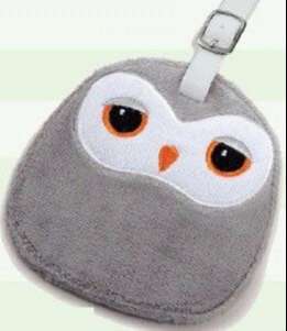 Luggage Tags x 2 - Plush Owl Design - Click Image to Close